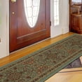 thumbnail image 6 of Ottomanson Medallion Kitchen Runner Rug 1'10" x 7' - Non Slip Low Pile Carpet, Seafoam Green, 6 of 14