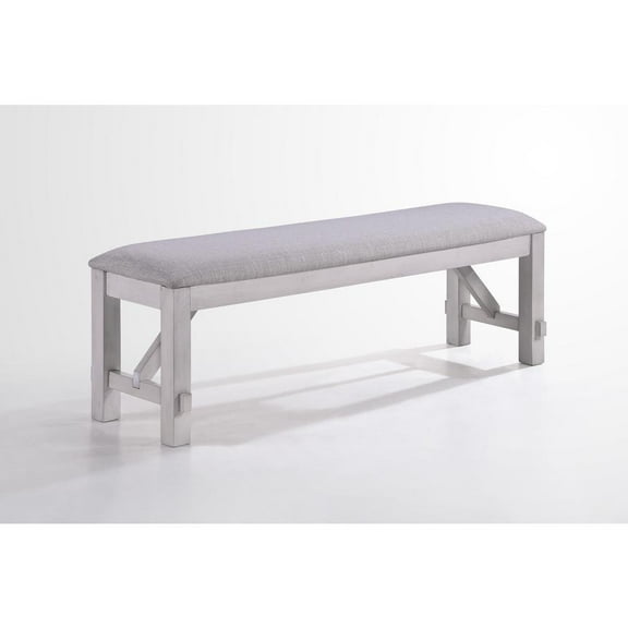 New Classic Furniture Maisie Bench-White/ Brown