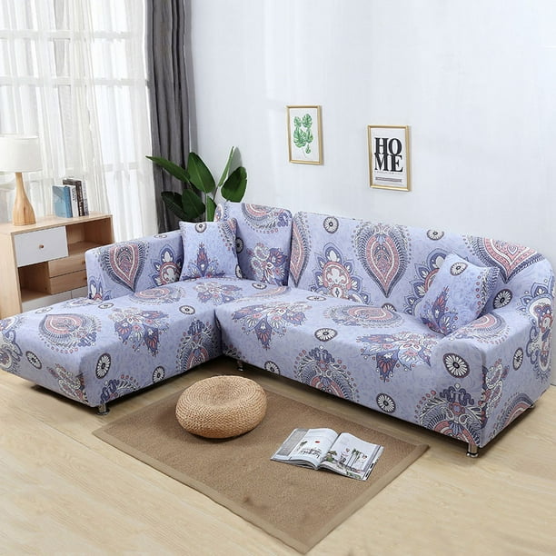 Sofa Covers For L Shape 2pcs Polyester Fabric Stretch Slipcovers Polyester Fabric Stretch Slipcovers