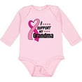 thumbnail image 3 of Inktastic Breast Cancer Awareness I Support My Grandma Pink Ribbon Boys or Girls Long Sleeve Baby Bodysuit, 3 of 5