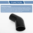 thumbnail image 4 of Unique Bargains 1pcs 70-80mm 2.76-3.15" ID 90mm 3.54" Length 45° Black Car Silicone Hose Universal, 4 of 7