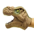 thumbnail image 3 of Dinosaur Hand Puppet Props, Soft Rubber Animal Head With Movable Mouth, Children's Christmas Birthday Party Gift, 3 of 4