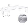 thumbnail image 2 of Jusalpha 6mm Thickness Clear Acrylic Display Riser with Tray Handles For Laptop, Notebook, Retail Display Food Display,12" x 8" x 3", 2 of 7