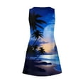 thumbnail image 4 of Beach Dress for Women Women's Casual Summer Tank Dresses With Pockets Hawaiian Print V-Neck Sleeveless Dresses, 4 of 5