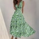 thumbnail image 2 of Vestido Corto de Verano de Moda sin Mangas con Cuello en V Impreso Vestido Casual Grande Del Doblado para Diario, 2 of 5