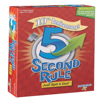 5 Second Rule Game 10th Anniversary Edition, Kids Game, Family Game