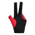 thumbnail image 2 of BAOSITY 3 Fingers Billiard Glove Elastic Glove Left Hand Lightweight Snooker Cue Glove Pool Cue Glove for Women Men Practice Training Red, 2 of 8