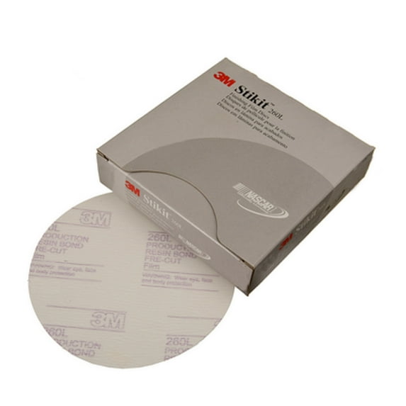 3M Stikit Finishing Film Abrasive Disc 260L, 01320, 6 in, P800, 100 discs per carton, 4 cartons per case
