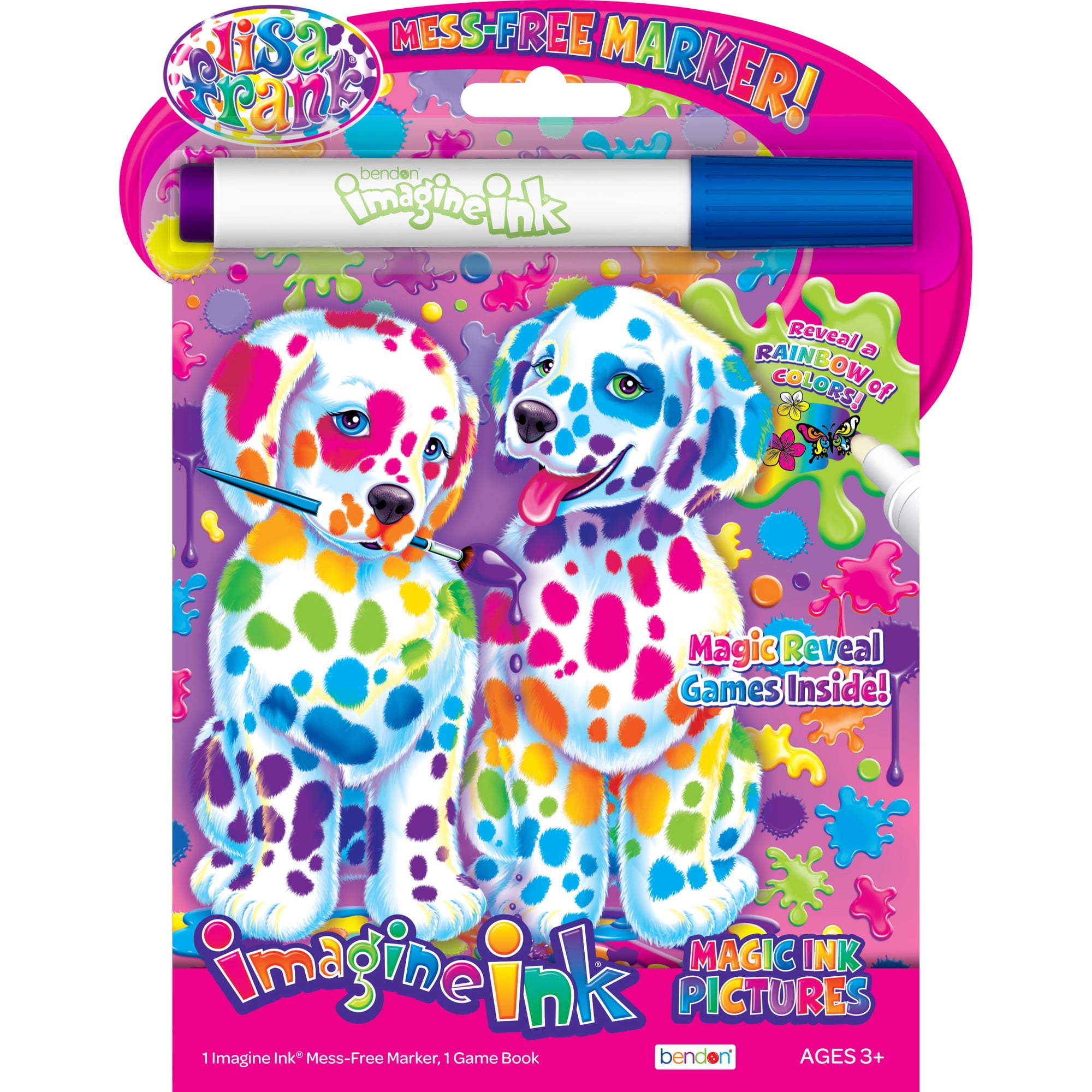 Lisa Frank Puppy Dog 16-Page Imagine Ink Coloring Book with Mess Free Marker
