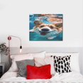 thumbnail image 4 of Naloa Sea Swimming Corgi Print Canvas Bathroom Wall Art,Bathroom Wall Art Decoration, Canvas Poster Prints,Decorative Paintings for Living Room, Bathroom, Kids Room, 4 of 6