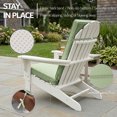 thumbnail image 5 of Ottowood Outdoor Adirondack Chair Cushions Set of 2 - Removable Covers, Water-Repellent, Fade-Resistant, Non-Slip Bottom & Securing Straps, Universal Fit for Most Chairs - Sage Green, 5 of 8