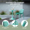 thumbnail image 5 of WestinTrends Playa Outdoor Stackable Modern Plastic Dining Chairs (Set of 2), Turquoise, 5 of 13