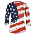 thumbnail image 5 of USSUMA Womens Plus Savings Tops and T-Shirts 4th of July Shirts for Women 3/4 Sleeve T Shirts Loose Casual Tee T-shirt Basic Summer Tops Blouses 2022 Beach, 5 of 5