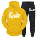 thumbnail image 3 of Conjunto de dos piezas "El Dogfather" Divertido chándal casual para amantes de los perros salchichas para hombre Otoño Conjunto de ropa deportiva holgada con capucha estilo hip hop con animales, 3 of 5