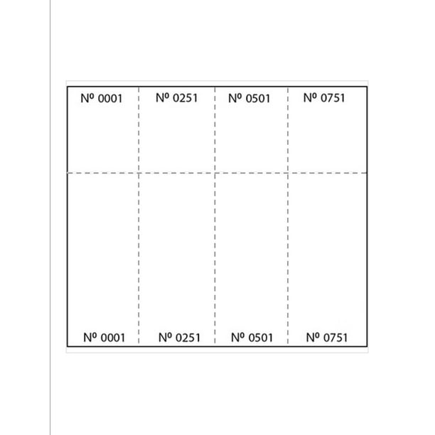 raffle ticket sheets 8 5 x 11 4 tckts ea 401 800 white vellum 100 sheets walmart com
