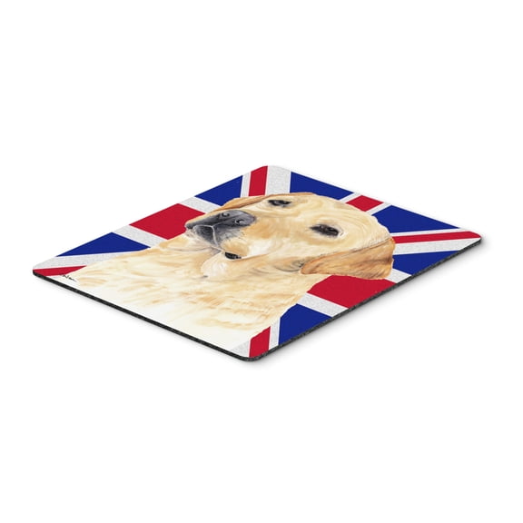 Carolines Treasures SC9833MP "Labrador with English Union Jack British Flag Mouse Pad Hot Pad or Trivet" Large