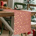 thumbnail image 4 of Uxgjfwu Gold Foil Christmas Table Runner, Snowflake Elk Pattern Nylon Fabric Flag, Festive Table Decoration for Holiday Gathering, Party Setting, 4 of 6