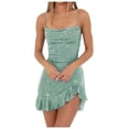 thumbnail image 2 of Women's Strapless Womens Green Sequin Dress Carnival Dress Fall Dress, 2 of 5