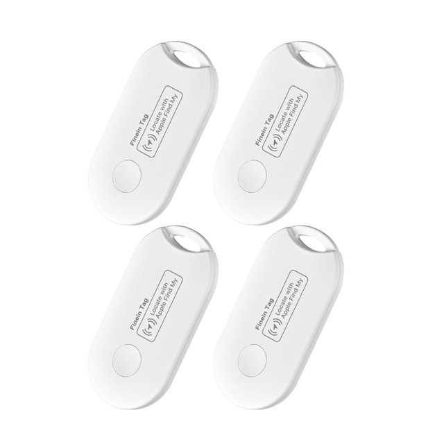 yeacher 4-Pack Bluetooth 5.2 Anti-Loss Tracker with MFI Certification, ABS Plastic, Customizable Icons, 100dB Alarm, CR2032 Battery, Compact Design