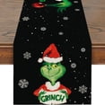 thumbnail image 2 of Grinch Christmas Decorations Grinch Decor the Grinch Linen Green Christmas Table Runner Merry Tablecloth Christmas Xmas Holiday Table Decorations, 2 of 8