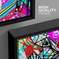 thumbnail image 4 of wall26 - Abstract Colorful Eye - Framed Canvas Art Wall Art - 24"x36"x3 BLACK, 4 of 5