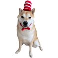 thumbnail image 2 of Disfraz de perro ComfyCamper, sombrero de copa rojo y blanco, pajarita M, 2 of 3