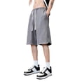 thumbnail image 3 of LiuXxxx Casual Summer Shorts Athletic Breathable Workout Gym Basketball Beach Comfortable Elastic Waist Grey XL, 3 of 4