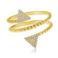 thumbnail image 2 of 14k Yellow Gold Offset Triangle Diamond Ring, 2 of 3
