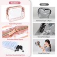 thumbnail image 5 of PACKISM Clear Toiletry Bag, 3 Pack TSA Approved Toiletry Bag Quart Size Bag, Travel Makeup Cosmetic Bag for Women Men, Carry on Airport Airline Compliant Bag, White (for age 12 or above), 5 of 10
