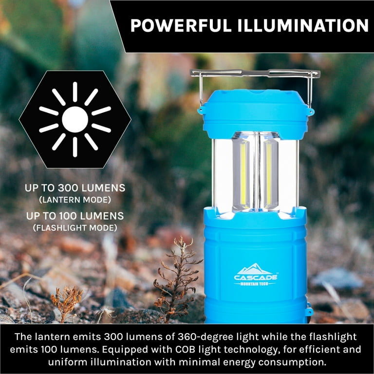 Cascade Mountain Tech 300 Lumen Pop-Up Lantern & Flashlight
