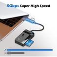 thumbnail image 3 of SD Card Reader, Memory Card Reader 4 in 1 USB C USB 3.0 Dual Connector Adapter Simultaneously Read SD MS CF TF Cards Supports  SD/. Compatible with desktops, Tablets, and USB-C Smartphones, 3 of 7
