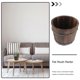 thumbnail image 3 of Wooden Round Barrel Planter Flower Pots Home Office Garden Wedding Decor (Flat Mouth/Medium/Brown/15x12x13cm), 3 of 4