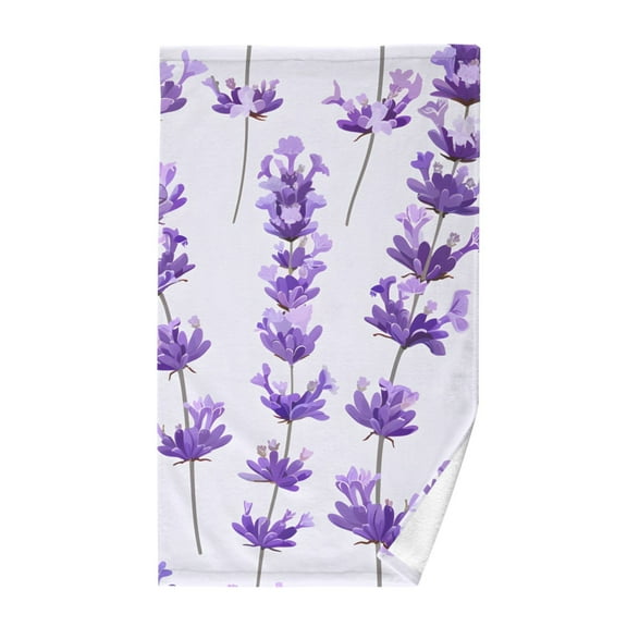 Lively Lavender Cotton Face Towels Absorbent Hand Towel Soft Bathroom Towel for Kitchen Hotel Decoration