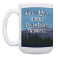 thumbnail image 2 of ThisWear Mountain Themed Gifts Love You to the Mountains and Back Coffee Mug Set 2 Pack 15oz Mugs Cups Blue, 2 of 4