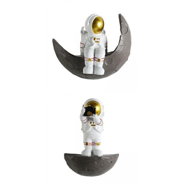 Paquete De 2 Esculturas Colgantes De Ped De , Es De , Decoración De Ped De Hotel Baoblaze Escultura de pared de astronauta