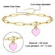 thumbnail image 3 of Pulseras y Tobilleras de Corazón de Acero Inoxidable para Hombre Mujer, Pulsera (15+5cm), Tobillera (21+5cm) Ajustable, 3 of 6