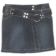 No Boundaries - Juniors Stretch Denim Ring Skirt