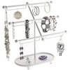 Earring Holder and Bracelet Stand Jewelry Organizer Tree Display Storage Rack, Isabel White