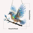 thumbnail image 7 of OIUR Bluebird Hanging Decoration Stained Glass Art Bird Ornament 2D Flat Acrylic Pendant for Window Wall Home Garden Decor, 7 of 7