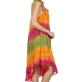 thumbnail image 4 of Sakkas Desert Sun Caftan Dress / Cover Up - Green / Orange - One Size, 4 of 6