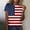 Multicolor, variant on 4th of July Patriotic T-Shirts Women American Flag Print Casual Short Sleeve Tee Tops