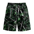 thumbnail image 5 of Delconic Men Realistic Tree Branch Camo Quick Dry Casual Cargo Shorts Skin Friendly Elastic Waist Deep Storage Side Pockets Short Trousers For Spring Summer Daily Green M, 5 of 6
