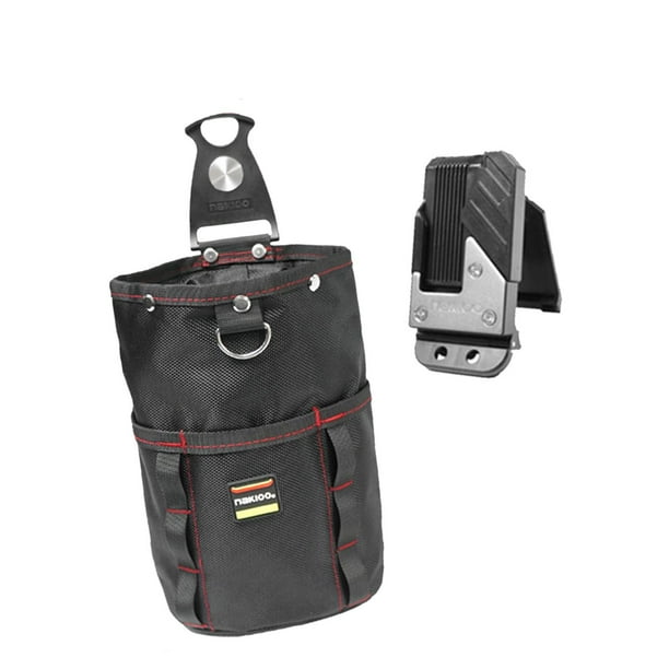 Bolsa de herramientas con clip para cinturón, organizador de almacenamiento para herramientas de cintura con múltiples bolsillos L