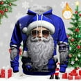 thumbnail image 2 of CONZONE Christmas Mens Hoodies Xmas Santa Claus Hoodie for Men Graphic Long Sleeve Warm Pullover Hooded Sweatshirt Soft Fall Winter Sweatshirts With Pocket, 2 of 3