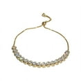thumbnail image 2 of Women Gold Crystal Bracelet Adjustable Wave Chain Bangle Fashion design, 2 of 7