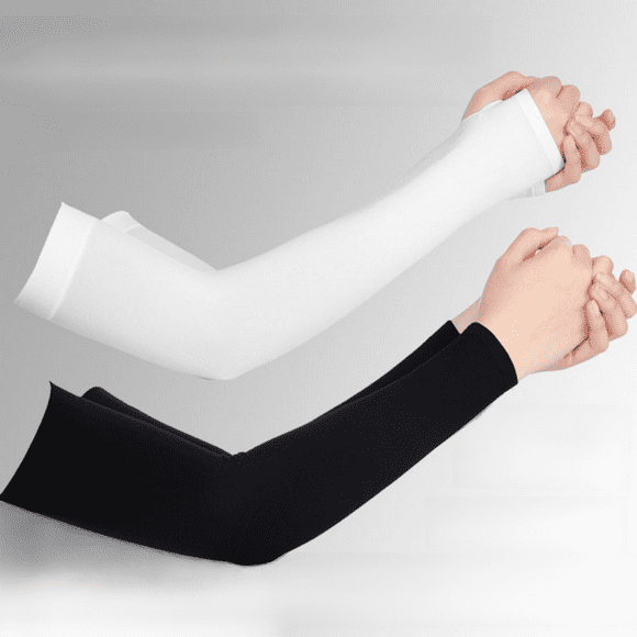 Mangas de brazo para hombre y mujer, guantes de hielo anti-UV, de verano, con protección solar, manga de seda helada