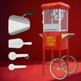 thumbnail image 2 of Funnil Popcorn Maker Machine with Cart and 8 Oz Stainless Steel Kettle Makes Up to 32 Cups, Vintage Movie Theater-Style Popper, Red, 2 of 7