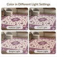 thumbnail image 7 of ODIKA 8'x10' Washable Area Rug Durable, Non-Slip Plum Purple Boho Scroll Border Fuzzy Abstract Swirl Ombre for Living Room, Under Sectional, Family, 7 of 7