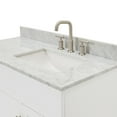 thumbnail image 2 of Ariel Hamlet 43 In. Right Offset Rectangle Sink Vanity With 0.75 In. Carrara White Countertop In White, 2 of 11