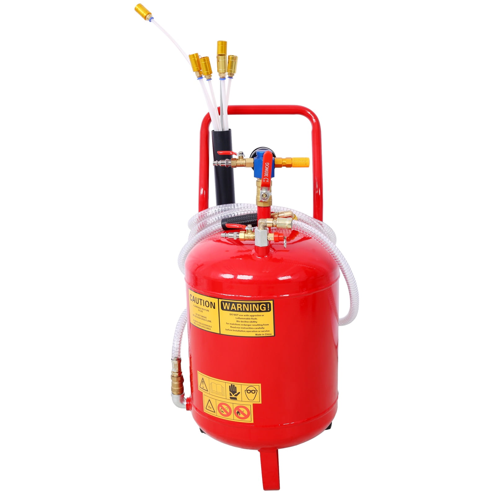 24L Pneumatic Oil Extractor, Professional Waste Oil Evacuator with 6 Suction Probes & Overpressure Protection